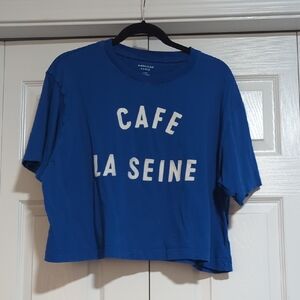 American Eagle Outfitters Vibrant Blue Tee